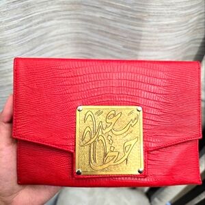 Dareen Hakim Pouch Wallet Clutch Luxury Designer plated